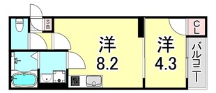 ciel甲子園の物件間取画像